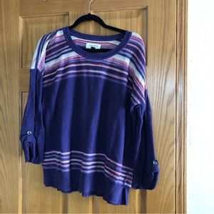 Purple Striped Sweater